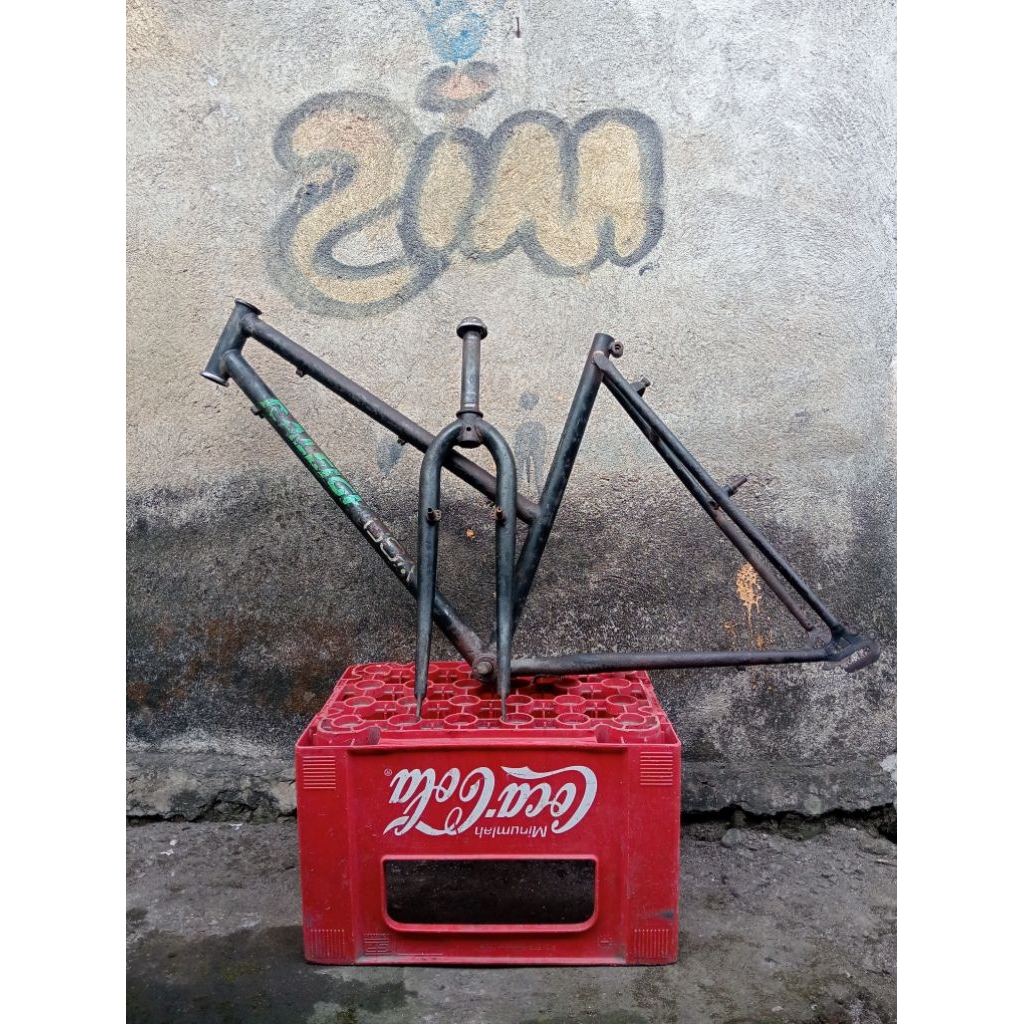 Frame fork Raleigh USA lady hitam size 19 inch second