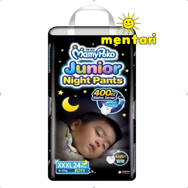 MAMY POKO JUNIOR NIGHT PANTS BOYS GIRL XXXL24 / Junior Night Pants XXXL
