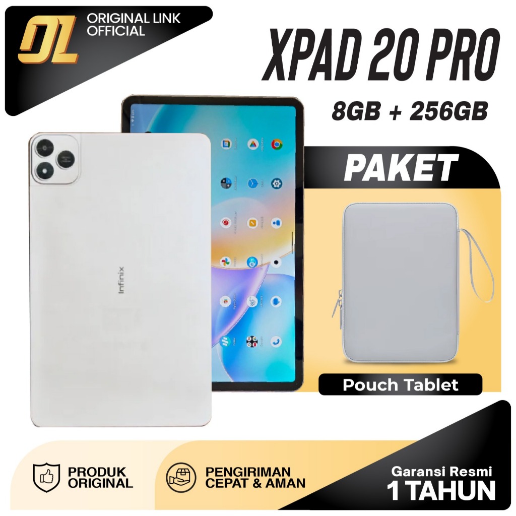 Infinix XPAD 20 Pro 4G LTE 8/256 GB Tablet Android 12 inch Original