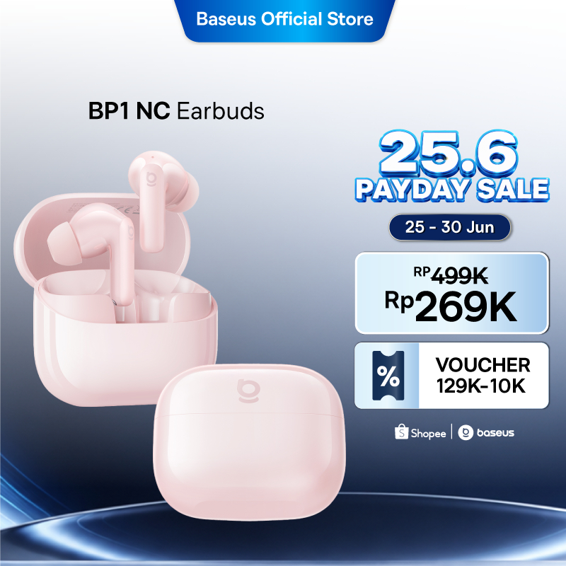 Baseus BP1 NC TWS Active Noise Cancelling -43dB 4 Mic ENC with IP55 & 41H Playtime and Bluetooth 6.0