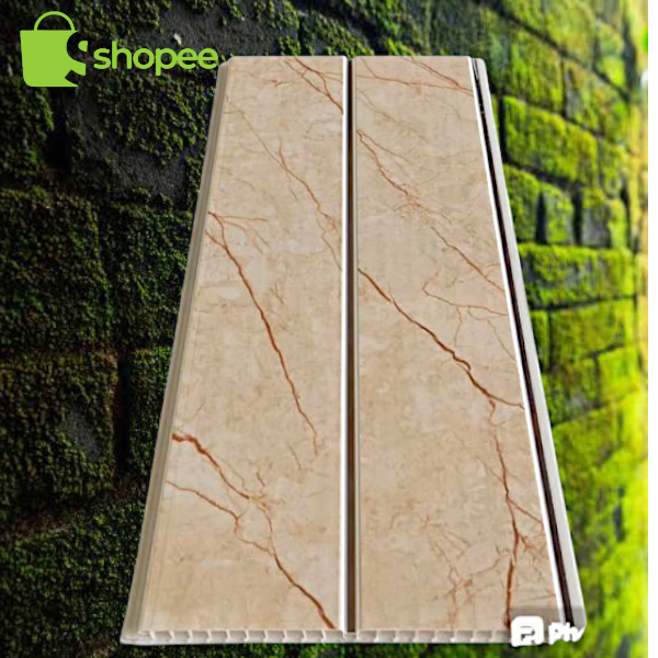 Plafon PVC 4 Meter Per Dus Motif Marmer Glossy