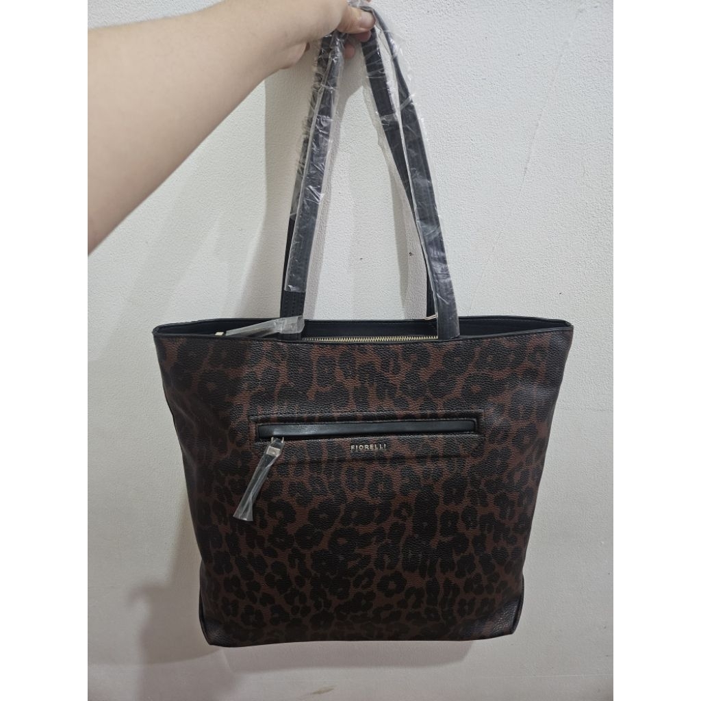 Fiorelli tote bag double handles motif animal print tas wanita