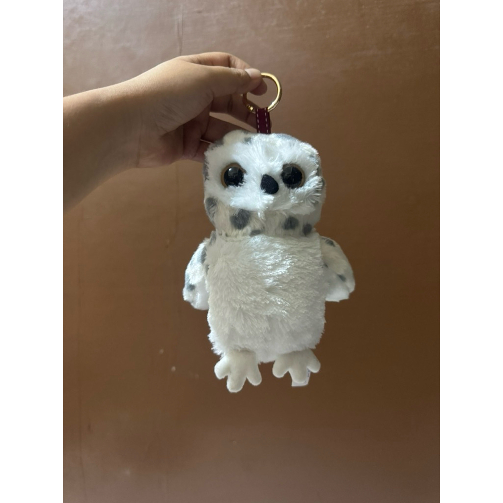 Boneka Gantungan Kunci Karakter Flopsie Snowy owl size 18cm Original / Boneka Gantungan Kunci Snowy 
