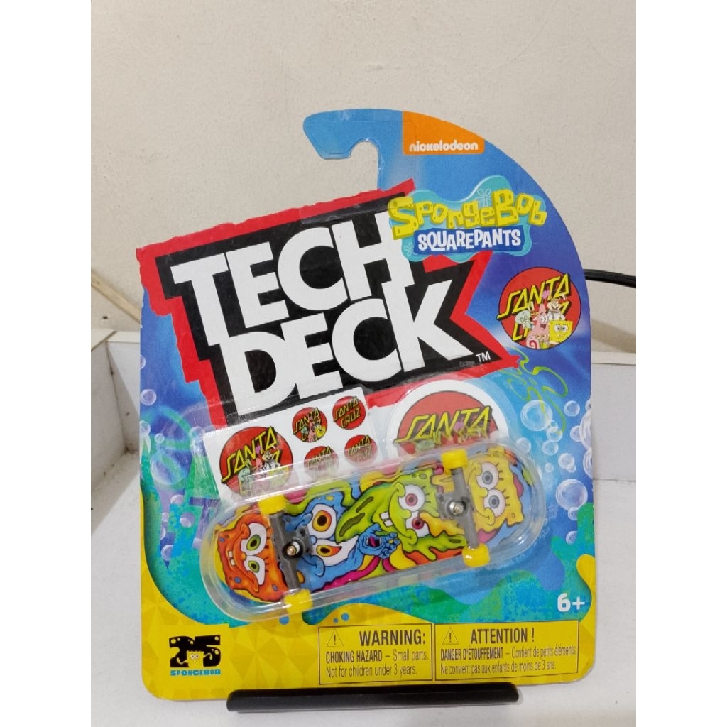 TECH DECK FINGERBOARD SANTA CRUZ SPONGEBOB SQUAREPANTS