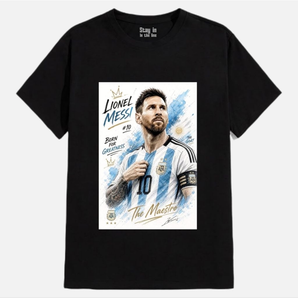 STL|Tshirt Lionel Messi the maestro premium cotton
