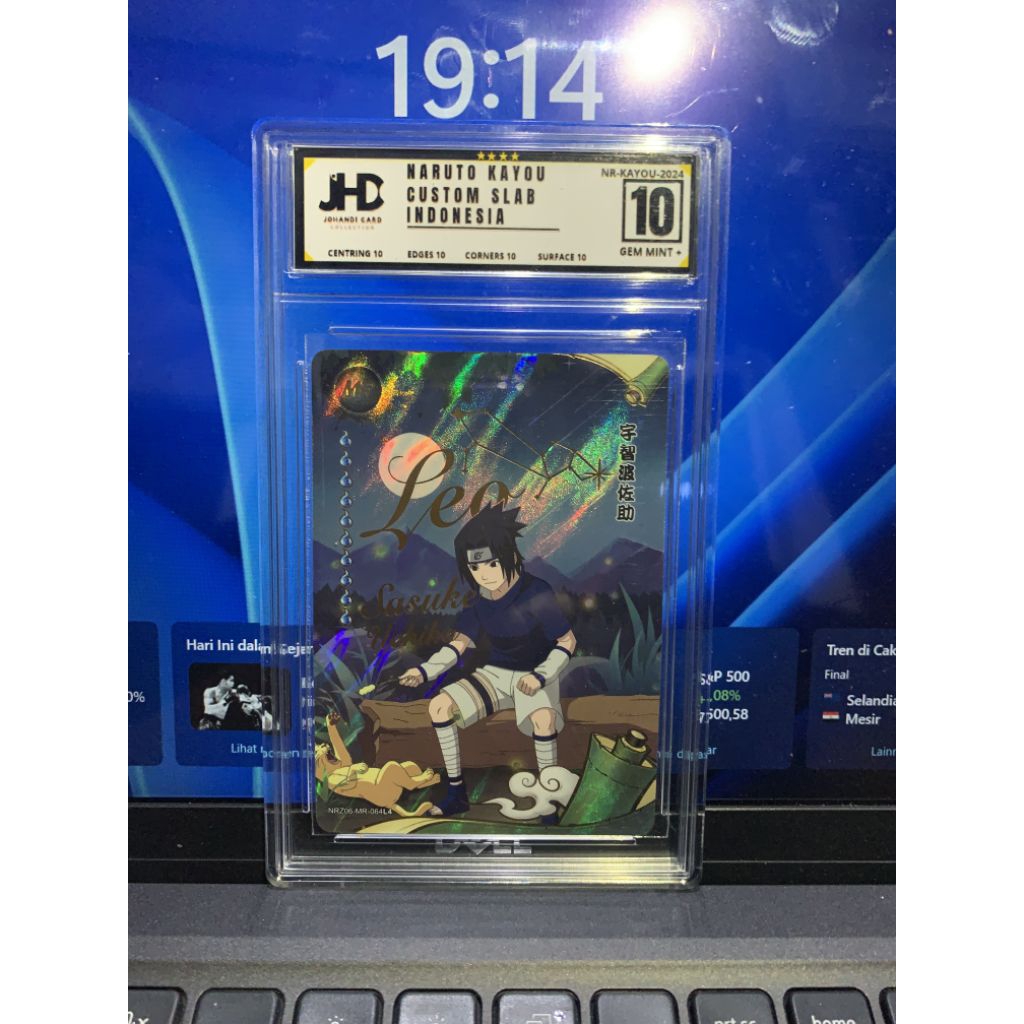GRADING Sasuke Leo Zodiac Naruto Kayou Original Chinese NRZ06-MR-064 SLAB Langka MR