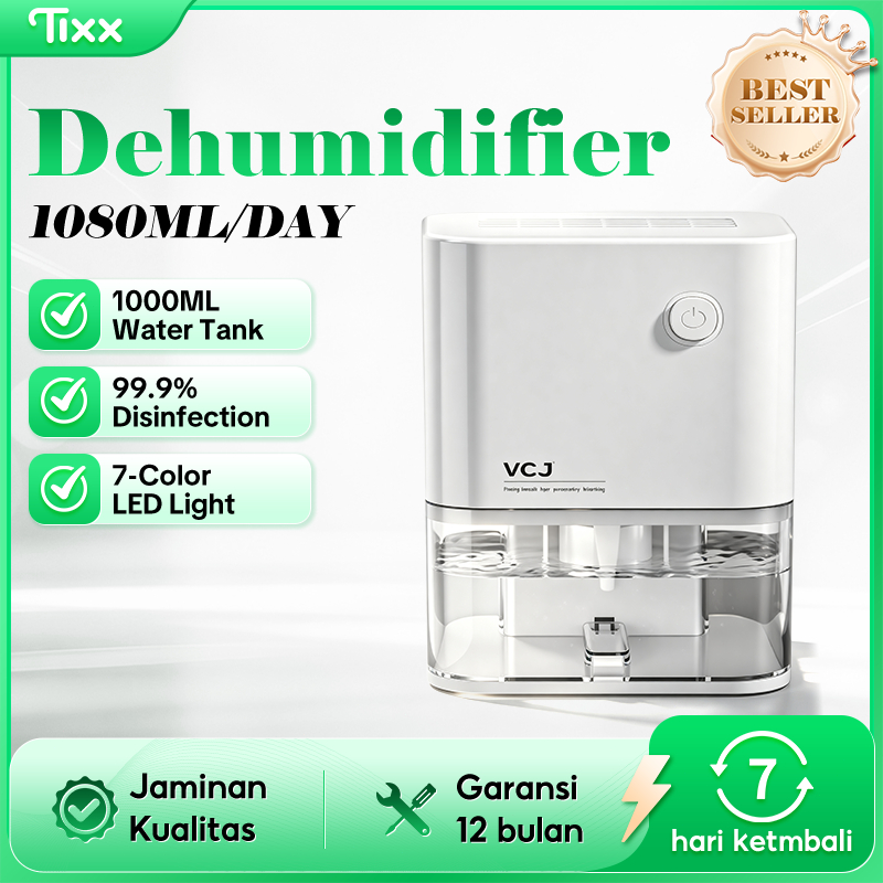 TIXX Dehumidifier Kamar 1L Dehumidifier Air Purifier 2 in 1 Dehumidifier Serap Lembab Dan Jamur Ruan
