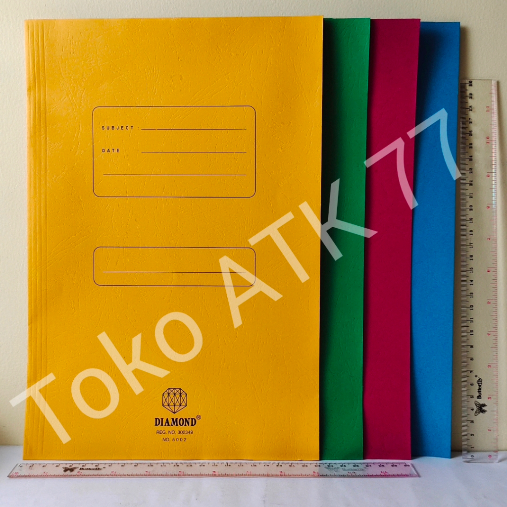 Map Kertas Diamond Polos 5002 Biru Hijau Kuning Merah isi 10pcs READY STOCK