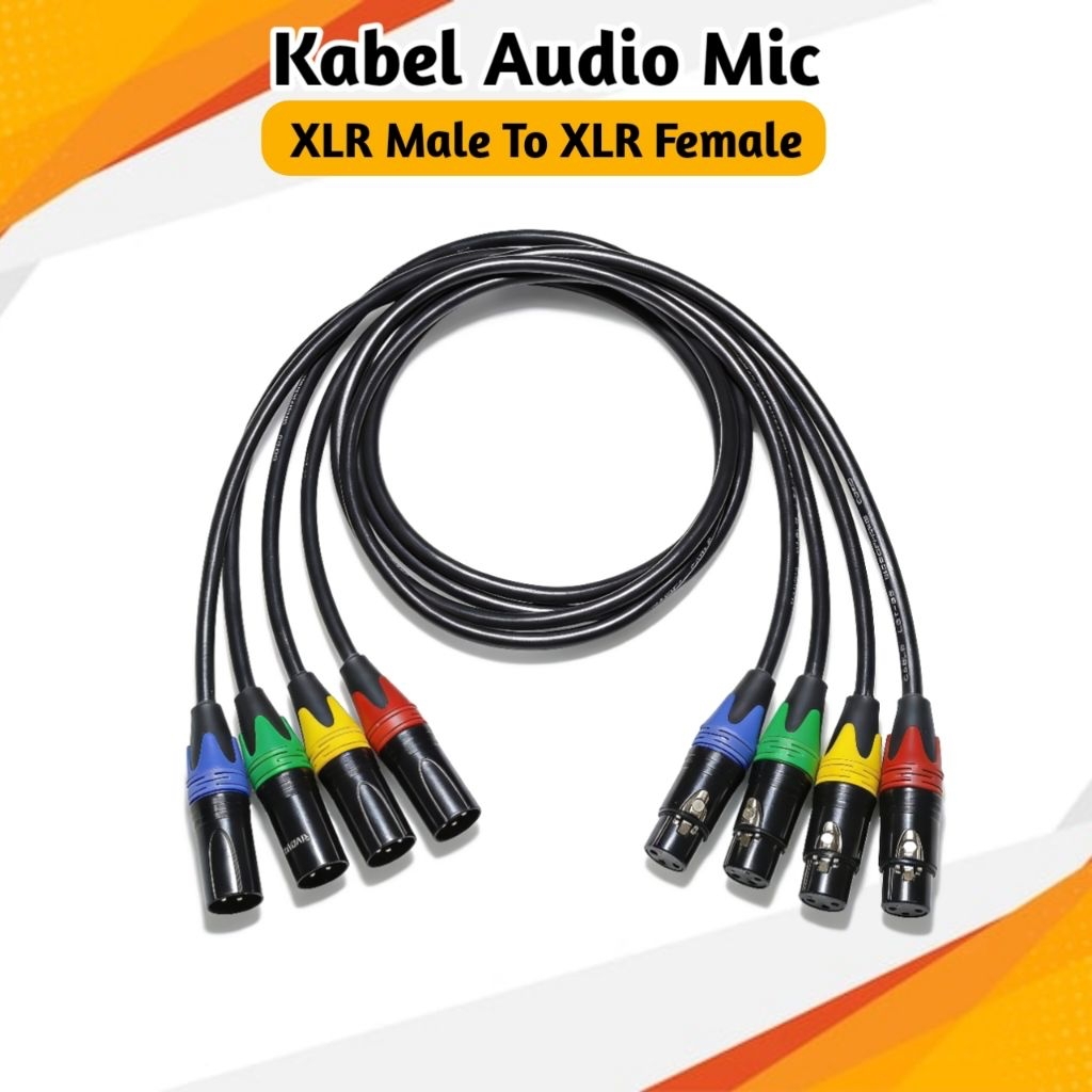Kabel Mic Makita L2T-2S STEREO Jek XLR Canon Male To Jek XLR Canon Female Panjang 1 Meter