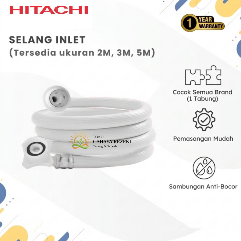 Selang  Mesin Cuci 1 Tabung HITACHI / Selang Water Inlet Masuk Air Mesin Cuci HITACHI