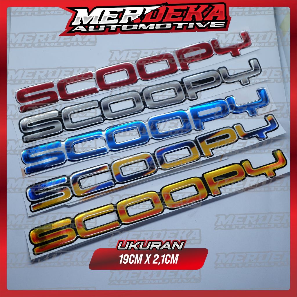 Emblem timbul Scoopy New / Emblem Scoopy Prestige / Emblem Scoopy Donat