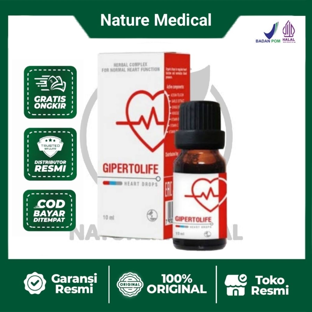 Gipertolife Jamu Tetes Herbal Atasi Darah Tinggi, Hipertensi, Stroke