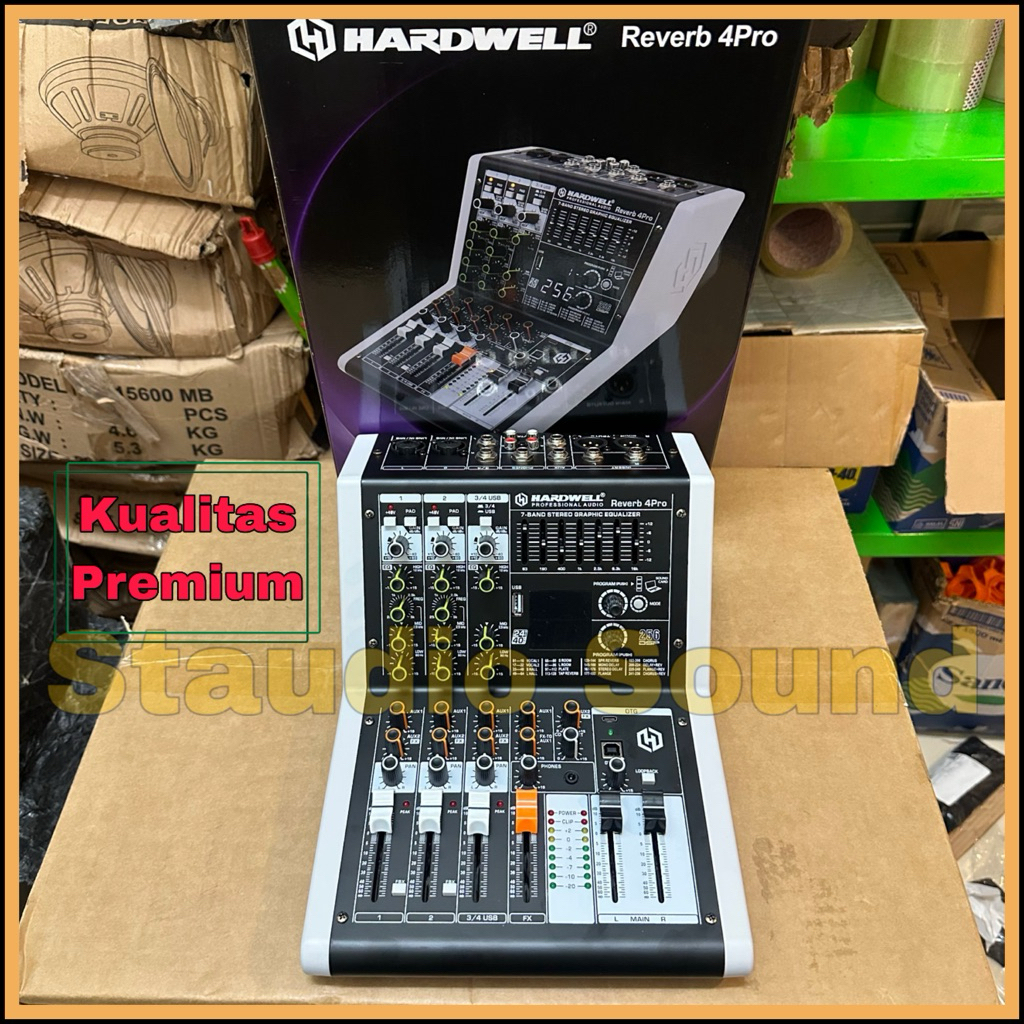MIXER HARDWELL REVERB 4 PRO / REVERB 4 PRO  REVERB4 / REVERB 4PRO 4 CHANNEL ORIGINAL
