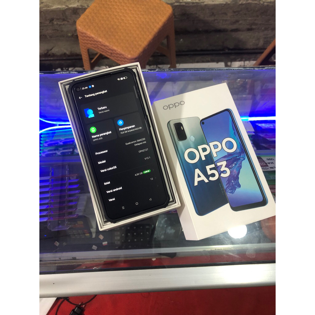 Oppo A53 second Ori fullset ram 4+3/64