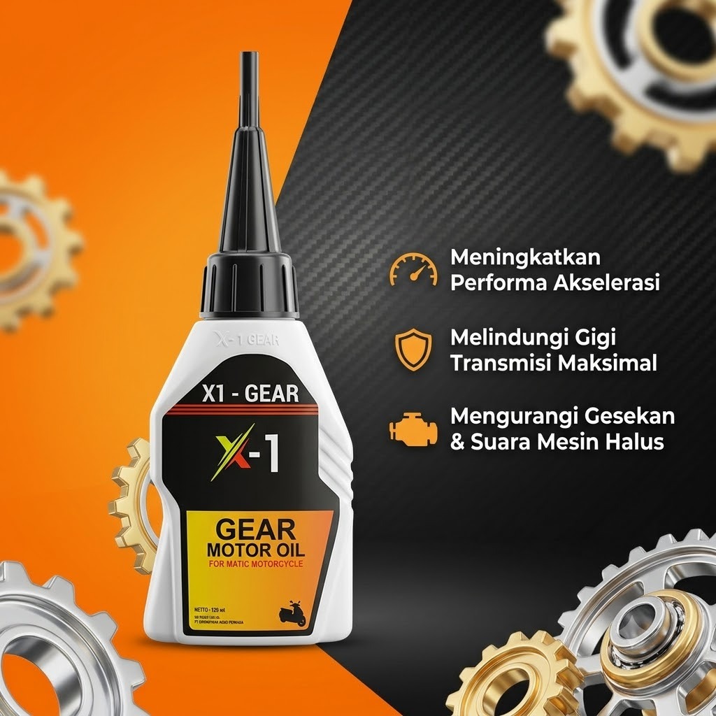 Oli Gardan Motor Matic X-1 Gear Original 100ml – Gear Oil Motor Matic Mesin Halus & Proteksi Total