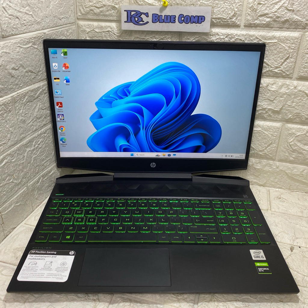 Laptop Gaming Render HP Pavilion Core i5 Gen 10 Nvidia GTX 1650 Ram 16 GB SSD 256GB Laptop Editing D