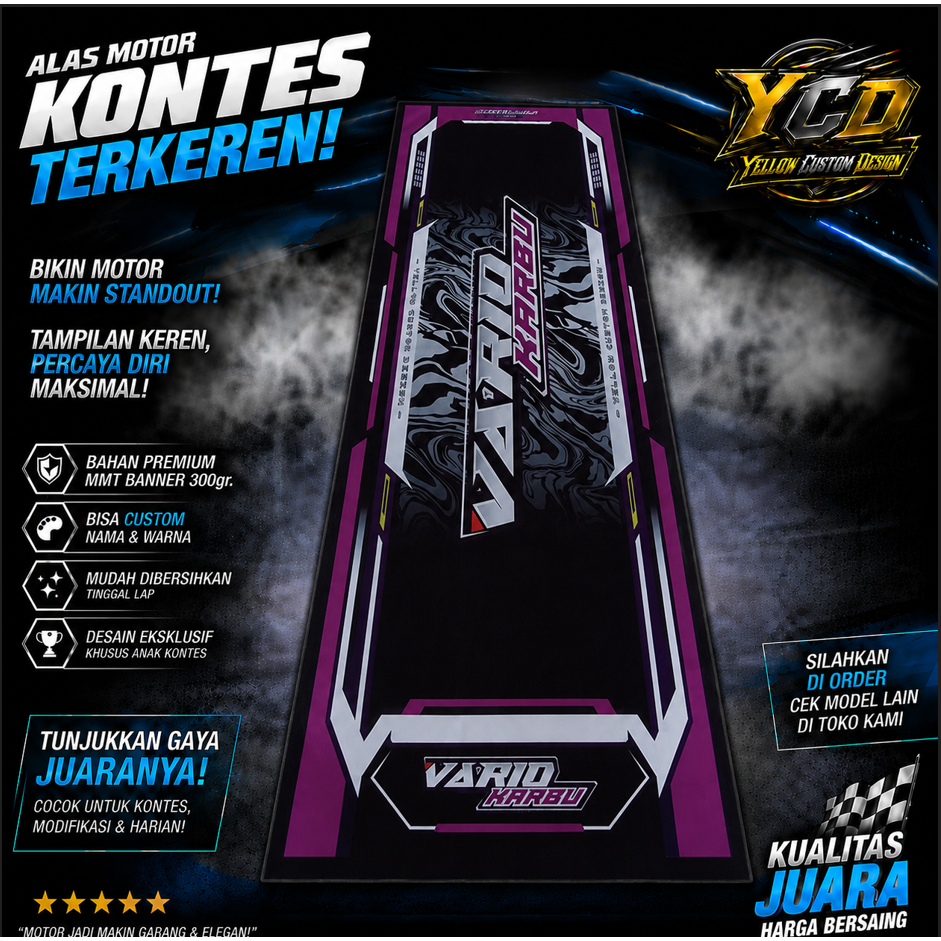BANNER KARPET ALAS MOTOR KONTES CUSTOM