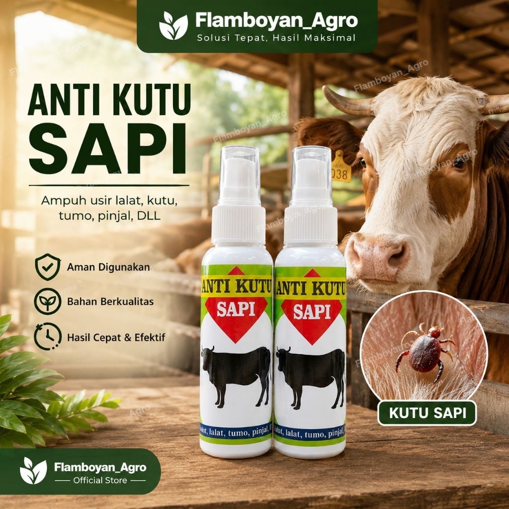 Spray Anti Kutu Sapi Premium – Penghilang Kutu, Tumo, Lalat Pada Sapi