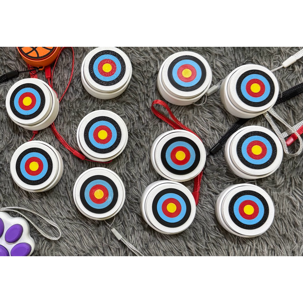 Mini Clicker Target Panahan / Gantungan Kunci Face Target Archery Fidget Toy