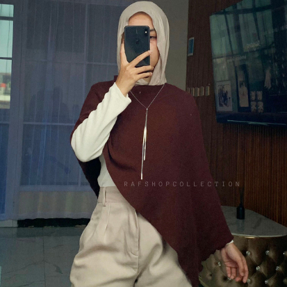 VINCI Outer Ponco - Outer Ponco - Outer Rajut Ponco - Outer Rajut Wanita