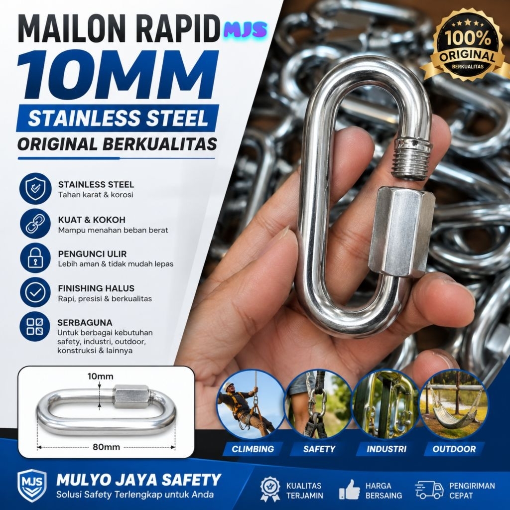 Mailon rapid 10mm Stainless Steel Original Berkualitas