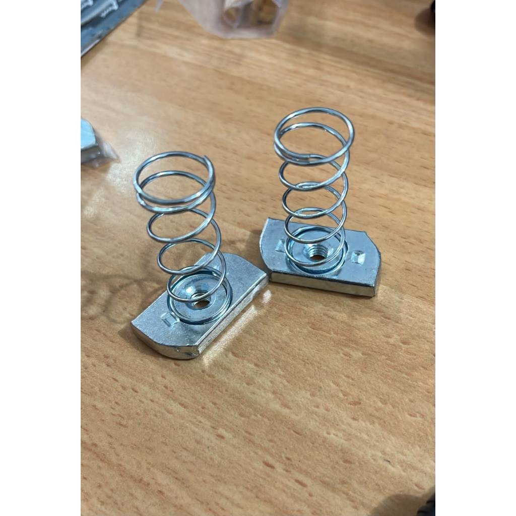 Spring Nut T Slot Aluminium Profile Dengan Pegas | Sliding Nut | T-Nut Spring Loaded