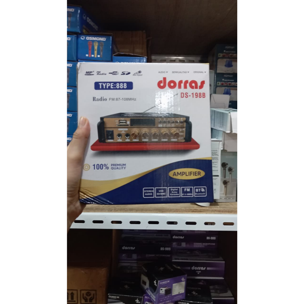Power Amplifier Bluetooth Dorras Karaoke Ds-198B Karaoke Stereo + Mp3 ORIGINAL PROMO