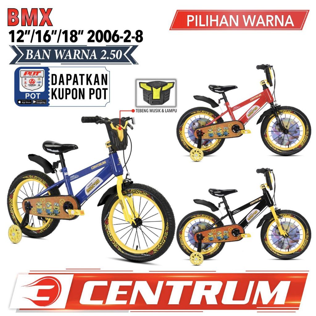 SEPEDA ANAK BMX CENTRUM 305-2 CENTRUM 303-2 CENTRUM SEPEDA ANAK LAKI LAKI CENTRUM 2006-2-8 MINION