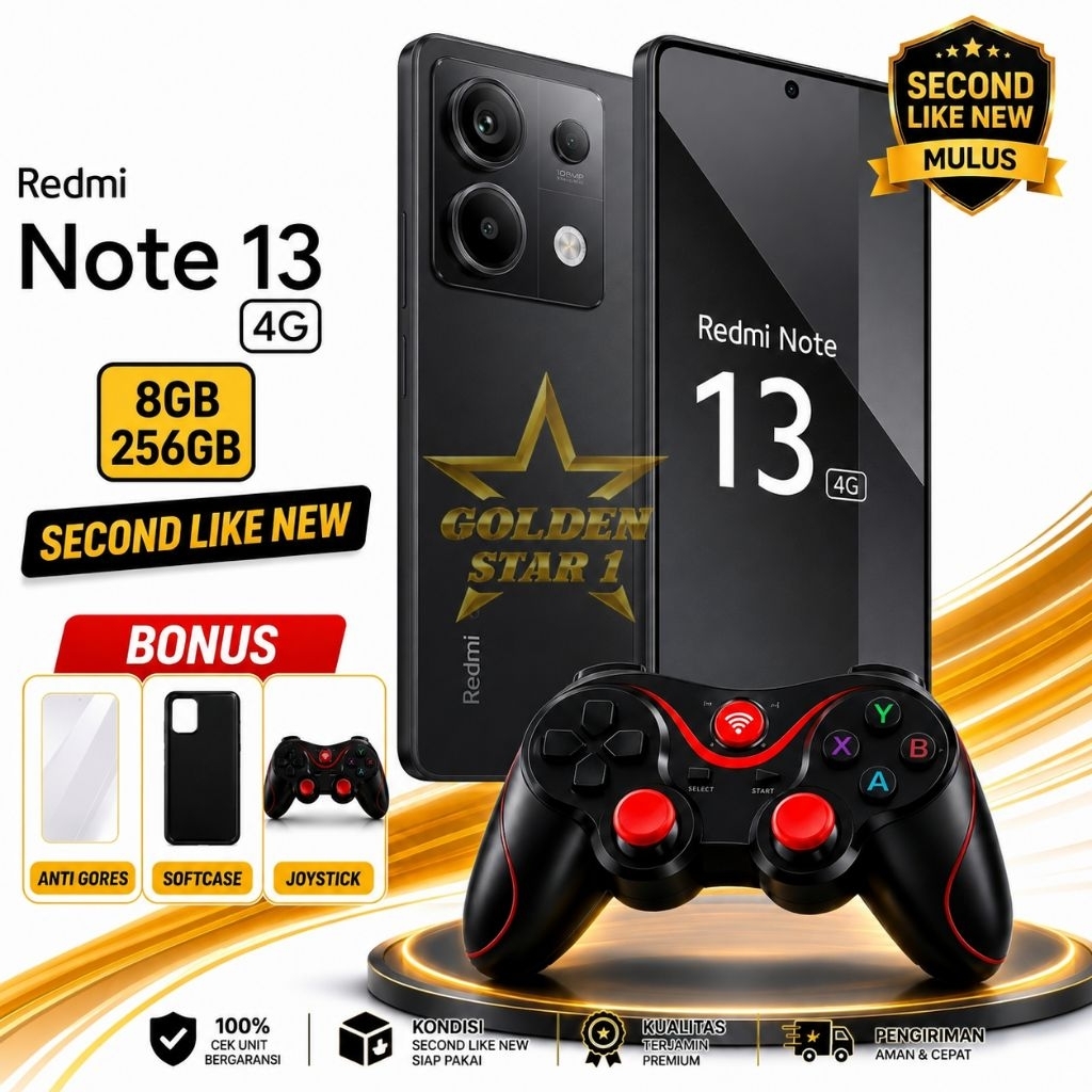 Redmi Note 13 4G RAM 8/256GB Second Mulus NFC Kamera 108MP Baterai Awet