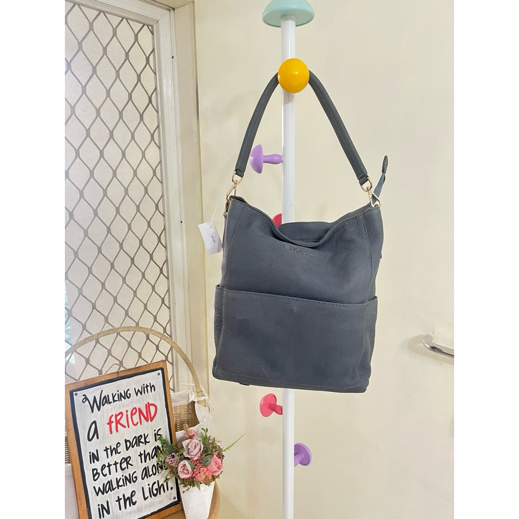 VALIANT - Tas Bahu Selempang Kulit DENIM