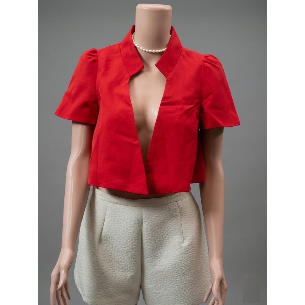 Blazer crop merah PreloVe. kode: PL 647