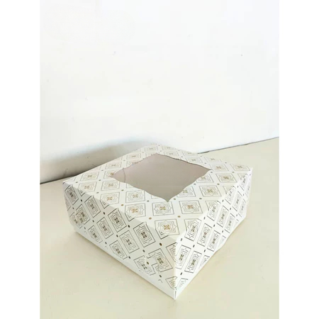 Box Kue Kotak Packaging Hampers Jendela Mika