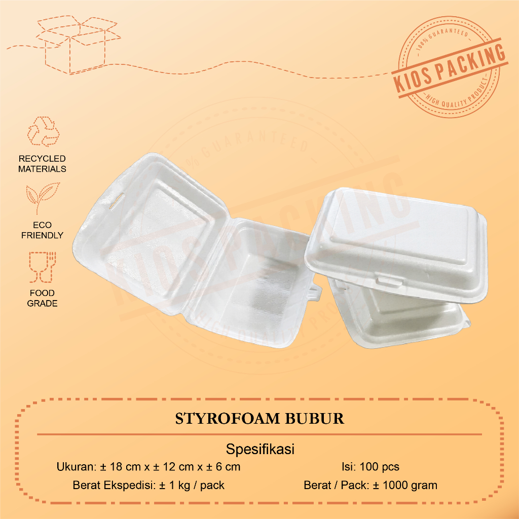 Sterofoam Bubur / Mie Ayam / Sterofoam Bakmi / Foam Kotak Gabus / Foam Bubur
