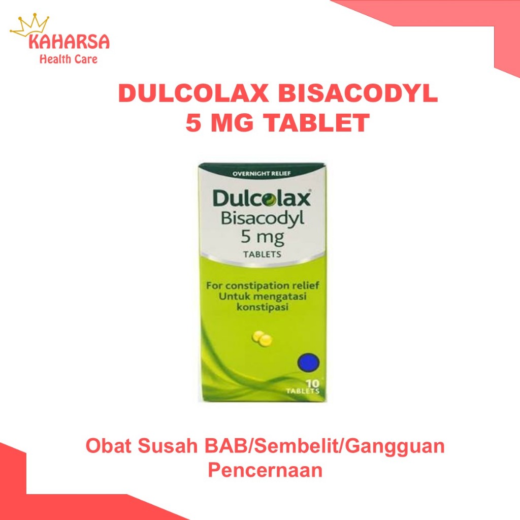 DULCOLAX BISACODYL 5 MG TABLET Obat Susah BAB/Sembelit/Gangguan Pencernaan