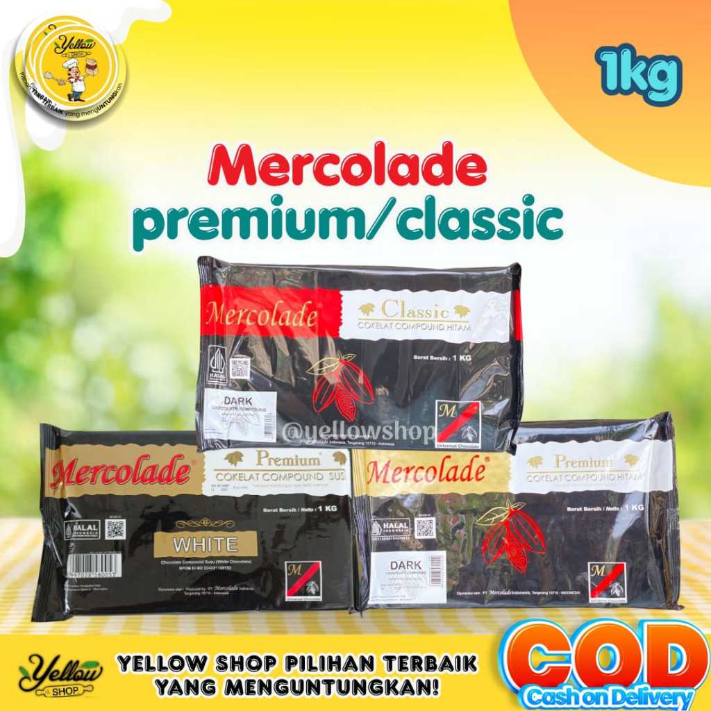 Mercolade Dark Chocolate 1kg & Mercolade Classic Cokelat 1kg