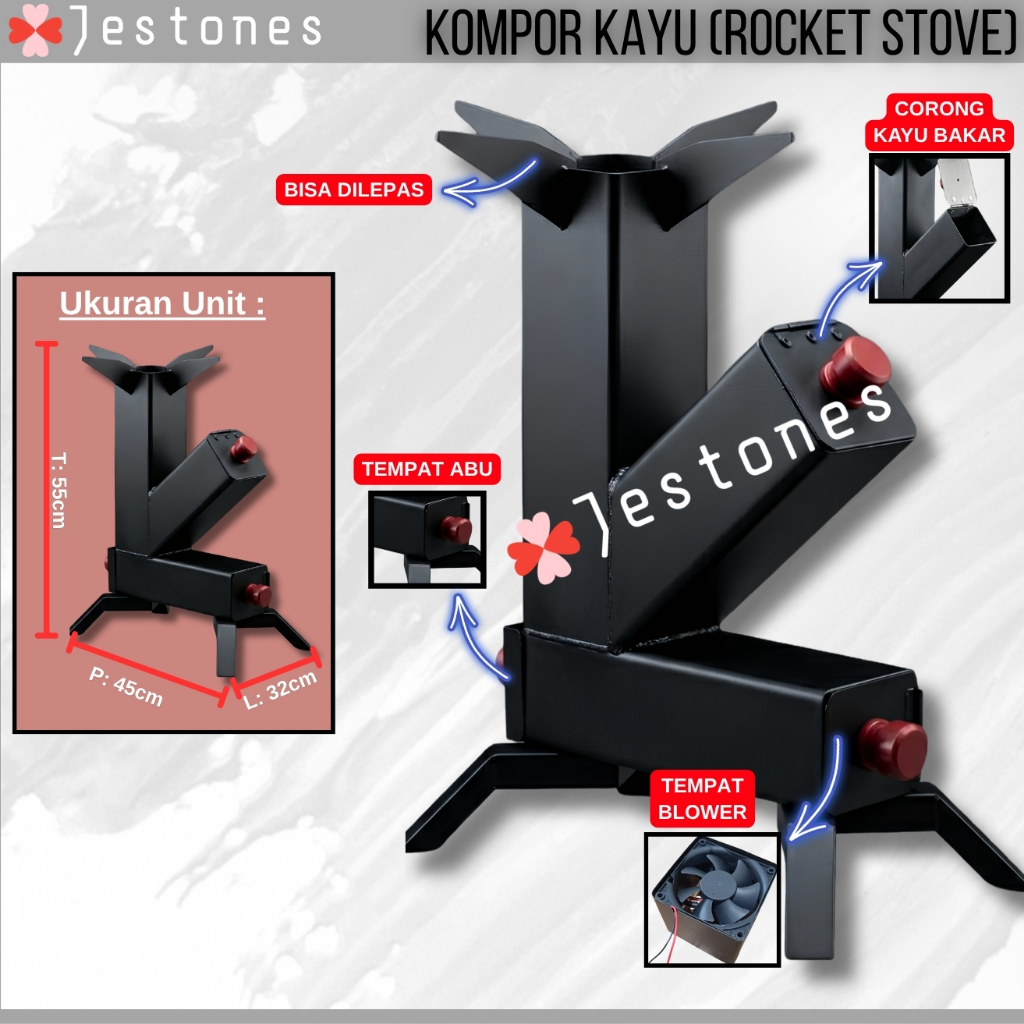 KOMPOR CAMPING/ KOMPOR TUNGKU BAKAR/ KOMPOR KAYU/ ROCKET STOVE/KOMPOR OUTDOOR