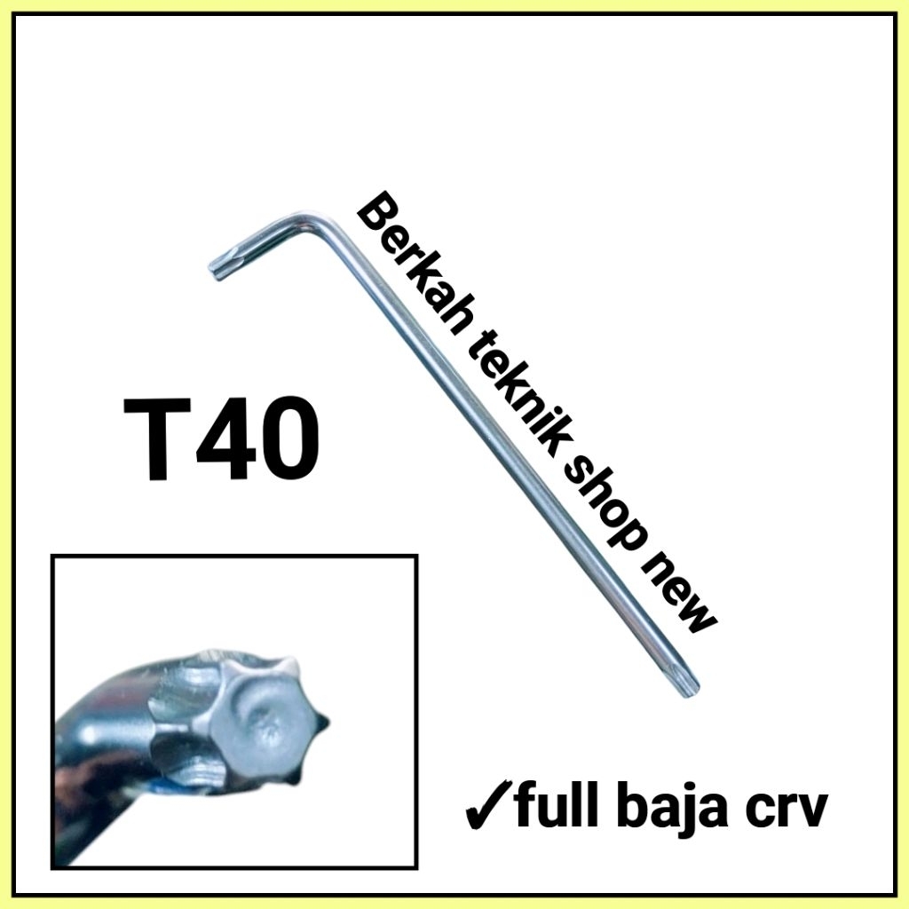JETJO KUNCI L BINTANG T40 PANJANG T 40 L panjang kunci shock sock T 40