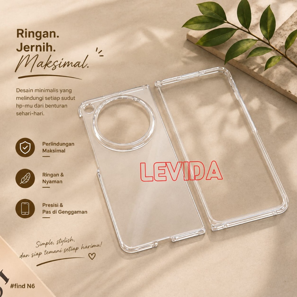 Oppo Find N6 Oppo Find N3 Fold Oppo Find N5 Fold Clear Case Akrilik Bening Ultra Thin Casing Oppo Fi