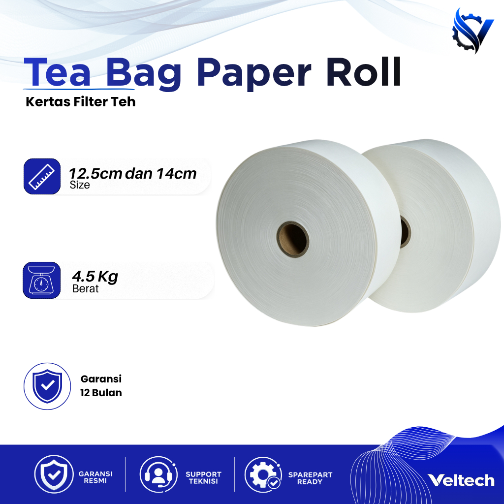 ( 4.5 KILo ) Tea bag filter roll 12.5cm | kertas saring teh celup | kertas filter teh food grade | K