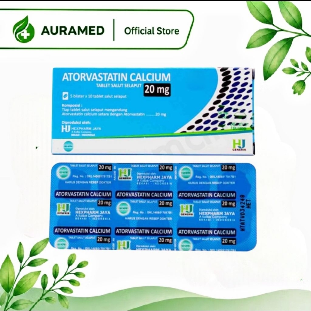 ATORVASTATIN 20MG HJ 1 STRIP ISI 10 TABLET
