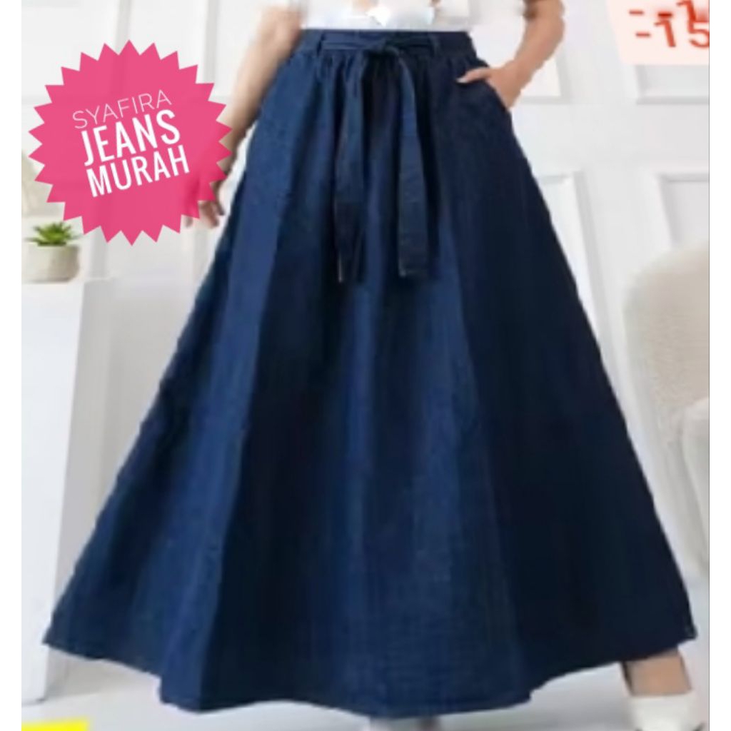 ROK JEANS JUMBO XXL rok jeans panjang kualitas bagus rok Levis