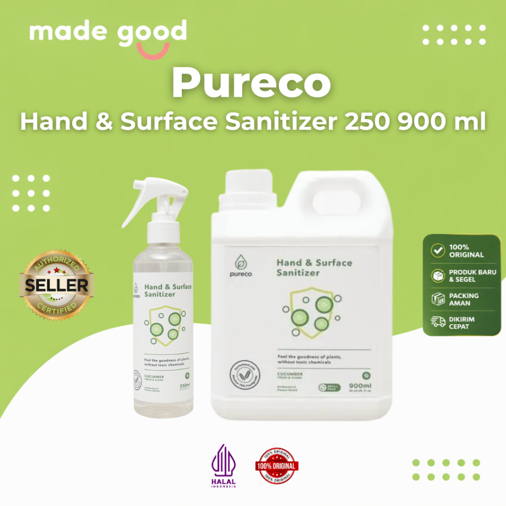 Pureco Hand & Surface Sanitizer Cucumber 250ml 900ml