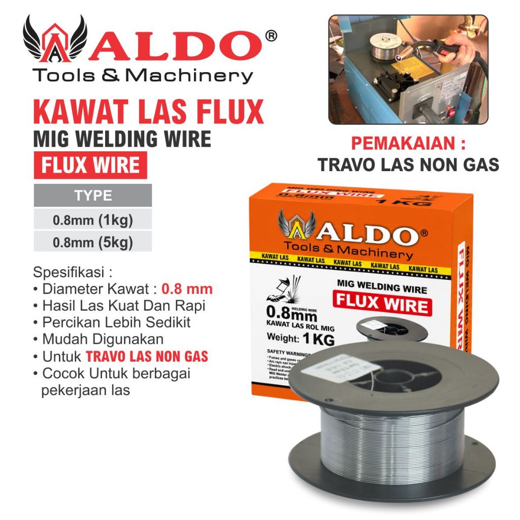 KAWAT LAS  FLUX  STEEL / MIG WELDING FLUX WIRE / KAWAT LAS ROLL MIG FLUX / KAWAT LAS ROLL 0.8 MIG FL