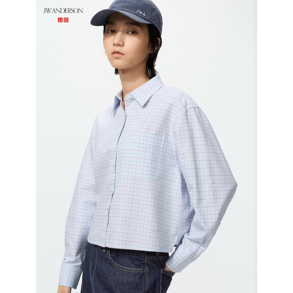 Uniqlo X JW Anderson Oxford Boxy Shirt Kemeja Lengan Panjang Preloved