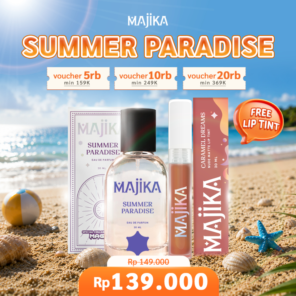[MAGIC 5 x MAJIKA Blind Box] SUMMER PARADISE Eau de Parfum FREE Lip Tint