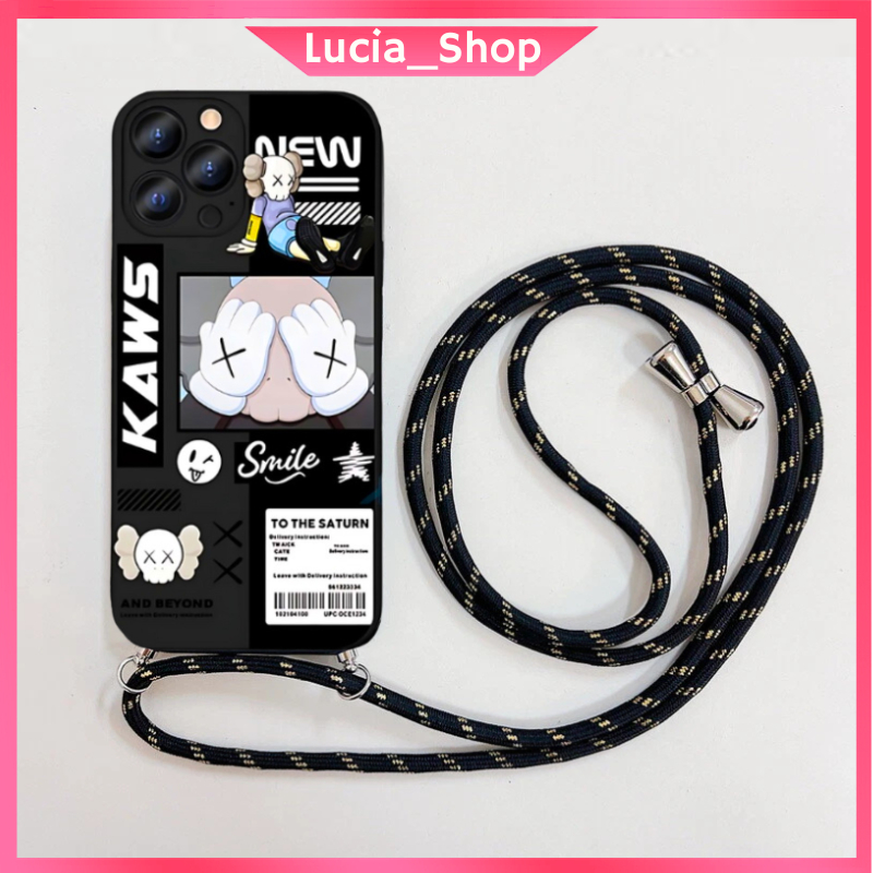 Case Kaws Smile Tali Lanyard Infinix Hot 10S Note 10 Pro Casing Softcase Silikone Premium