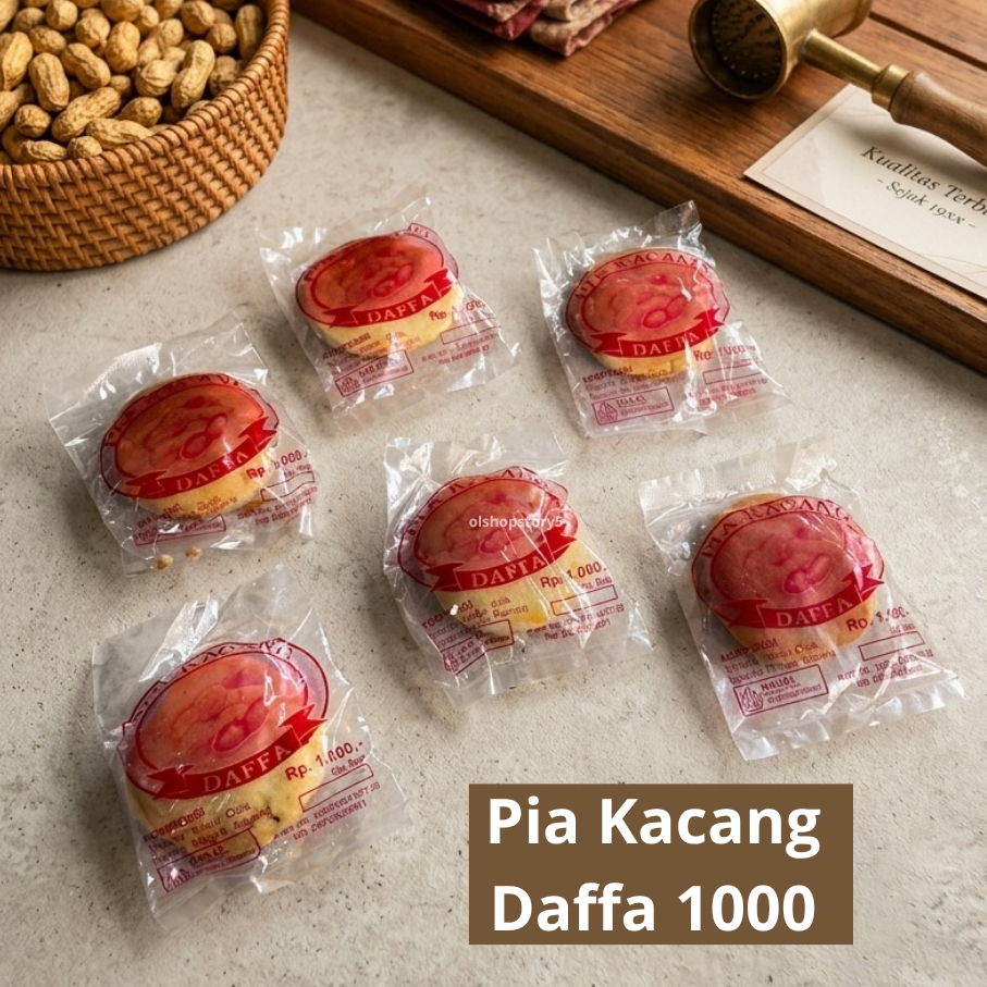 Pia Kacang Daffa - Bakpia Kacang Tradisional Manis & Gurih Isi Banyak 1000