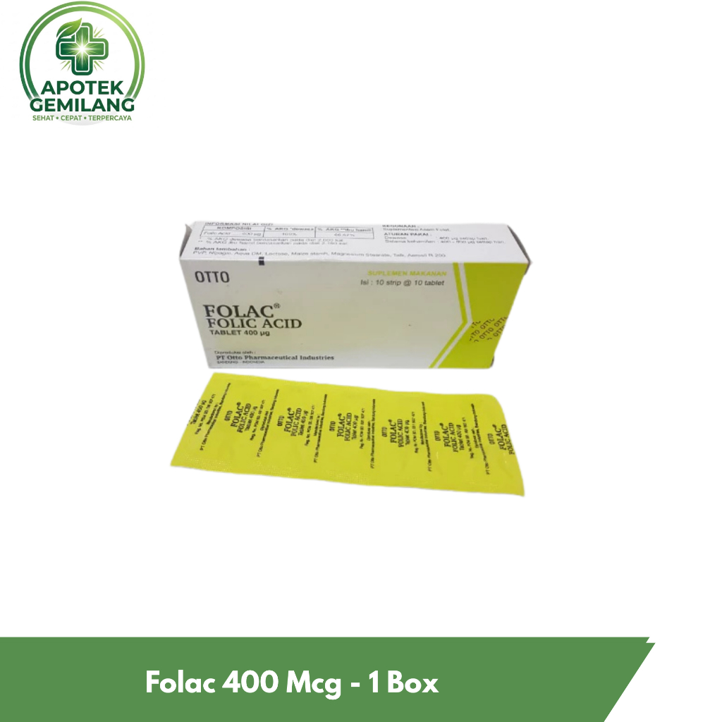 Folac 400 mg Obat Original Otto - 1 Box