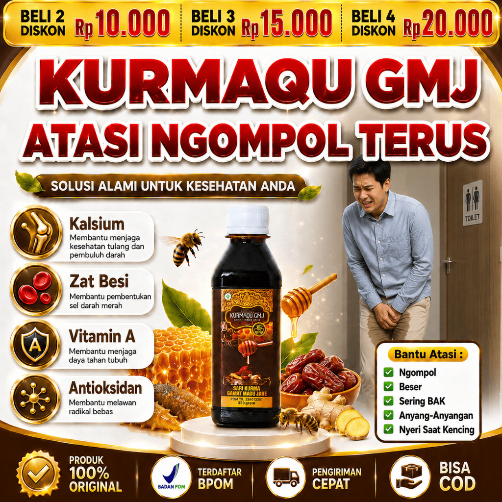 KURMAQU GMJ Obat Ngompol Anak dan Dewasa Madu Stop Ngompol Sering Pipis Kencing Tidak Tuntas