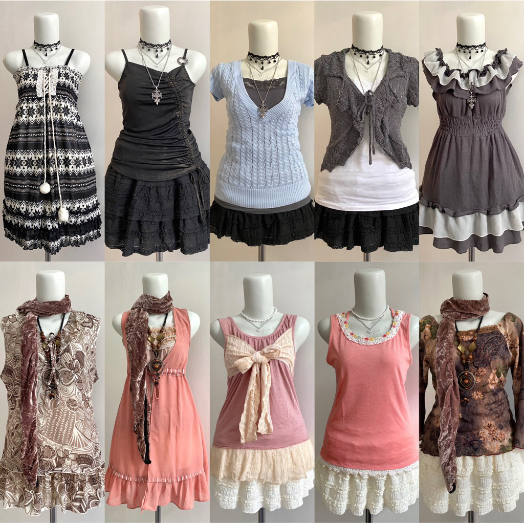 [BACA DESKRIPSI] UNDER 100 | Axes Femme, Vintage, Y2K, Gothic, Coquette, Whimsical, Batwing, Babydol